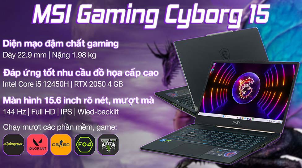 tnc-store-laptop-gaming-msi-cyborg-15-a12ucx-281vn-core-i5-12450h1 TNC Store Laptop Gaming MSI Cyborg 15 A12UCX-281VN Core i5-12450H