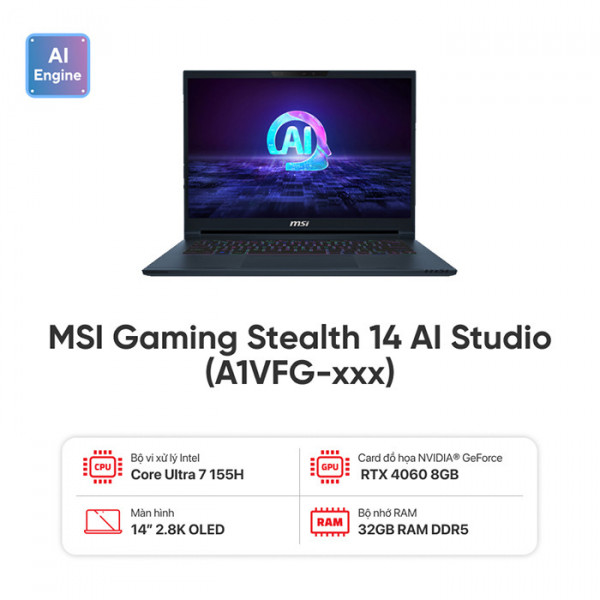 tnc-store-laptop-gaming-msi-stealth-14-ai-studio-a1vfg-core-ultra-7-155h8 TNC Store Laptop Gaming MSI Stealth 14 AI Studio A1VFG Core Ultra 7 155H